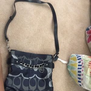 Blue crossbody purse